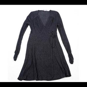 American Rag Emily Cie gray /charcoal Wrap dress